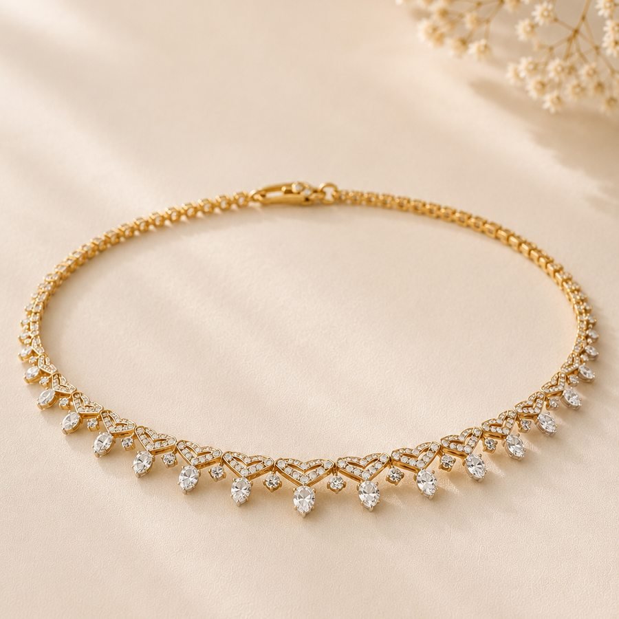 Diamond Cluster Necklace